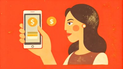 Woman shopping online make internet banking payment via mobile app pop art Genera