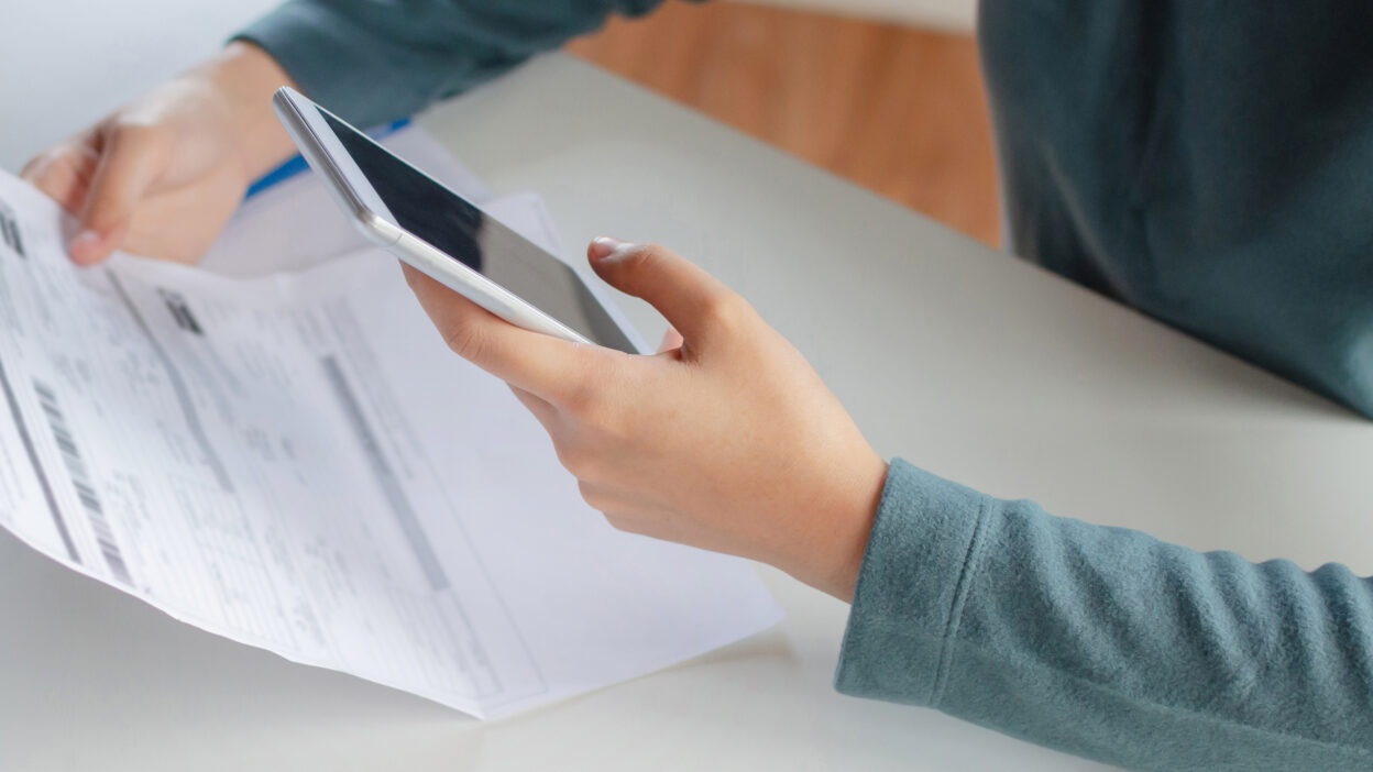 Covid digital certificate. Health digital passport app on mobile phone